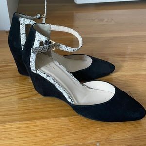 Cole Haan Lara black suede wedge - size 7